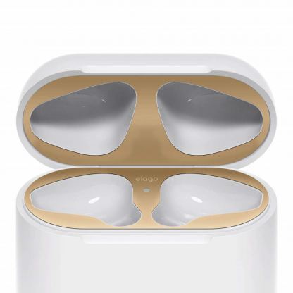 Elago AirPods Dust Guard - комплект метални предпазители против прах за Apple Airpods 2 with Wireless Charging Case (златист)