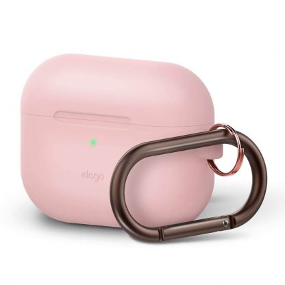 Elago Airpods Original Hang Silicone Case - силиконов калъф с карабинер за Apple Airpods Pro (розов)