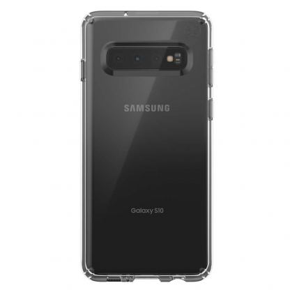 Speck Presidio Stay Clear Case - удароустойчив хибриден кейс за Samsung Galaxy S10 (прозрачен)