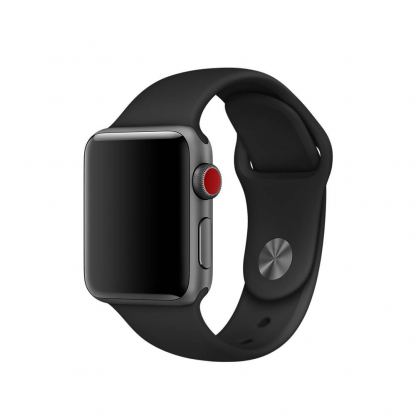 Apple Sport Band M/L 44mm - оригинална силиконова каишка за Apple Watch 42мм, 44мм (черен) (bulk)