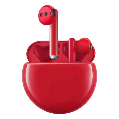 Huawei FreeBuds 3 Intelligent Noise Cancellation - безжични Bluetooth слушалки с микрофон (червен) 