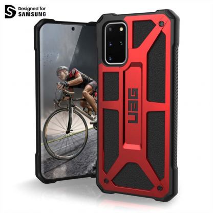 Urban Armor Gear Monarch - удароустойчив хибриден кейс за Samsung Galaxy S20 Plus (червен)