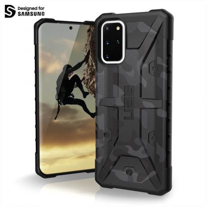 Urban Armor Gear Pathfinder SE Camo - удароустойчив хибриден кейс за Samsung Galaxy S20 Plus (тъмносив камуфлаж)