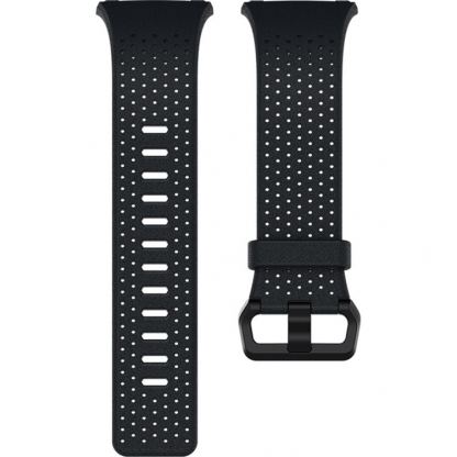 Fitbit Ionic Accessory Band Perforated Leather Large - кожена (естествена кожа) каишка за Fitbit Ionic (тъмносин) 