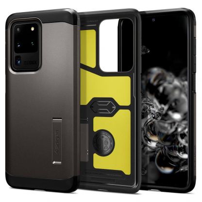 Spigen Tough Armor XP Case - хибриден кейс с най-висока степен на защита за Samsung Galaxy S20 Ultra (тъмносив)