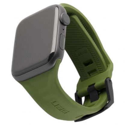 Urban Armor Gear Scout Strap - изключително здрава силиконова каишка за Apple Watch 42мм, 44мм (зелен)