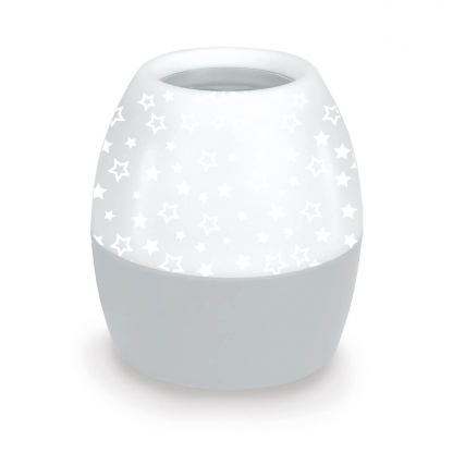 Omega LED Projector Night Light - нощна светлина със звезден проектор за деца (сив)