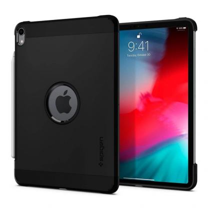 Spigen Tough Armor Case - хибриден кейс с най-висока степен на защита за iPad Pro 12.9 (2018) (черен)