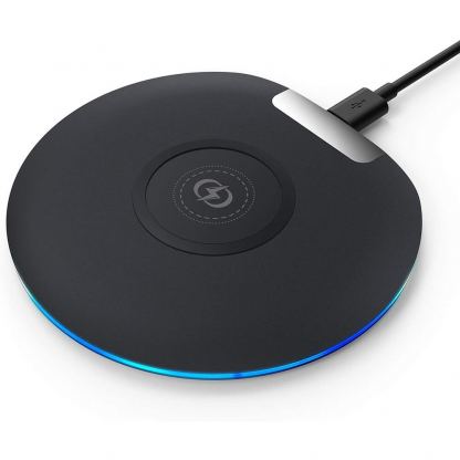TeckNet EWC01020BA01 Wireless Charger - поставка (пад) за безжично зареждане с технология за бързо зареждане (10W) за Qi съвместими устройства (черен)