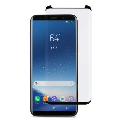 Moshi IonGlass - стъклено защитно покритие за целия дисплей на Samsung Galaxy S9 Plus (прозрачен-черен)
