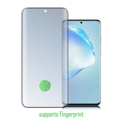 4smarts Second Glass UltraSonix - калено стъклено защитно покритие с извити ръбове за Samsung Galaxy S20 Ultra, S20 Ultra 5G (черен-прозрачен)