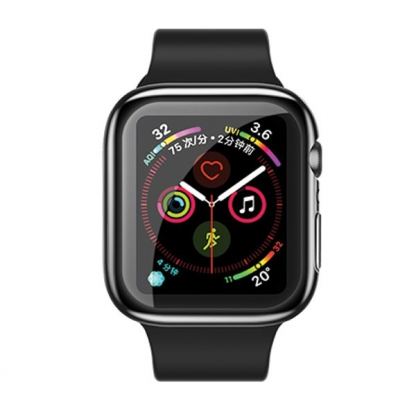 USAMS Full Protective TPU Case - качествен силиконов (TPU) кейс за Apple Watch Series 5/4 (40mm) (черен)