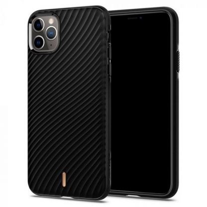 Spigen Ciel Wave Shell Case - дизайнерски силиконов (TPU) калъф за iPhone 11 Pro (черен)