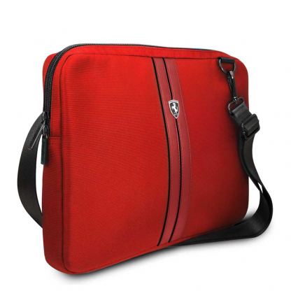 Ferrari Urban Collection Bag - дизайнерска чанта с презрамка za Macbook Pro 13 и лаптопи до 13 инча (червен)