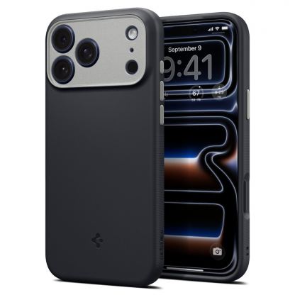 Силиконов (TPU) калъф с висока степен на защита с MagSafe за iPhone 18 Pro, iPhone 17 Pro - Spigen Nano Pop MagSafe Case (черен)