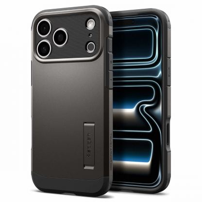 Хибриден кейс с най-висока степен на защита с MagSafe за iPhone 18 Pro, iPhone 17 Pro - Spigen Tough Armor T MagSafe Case (тъмносив)