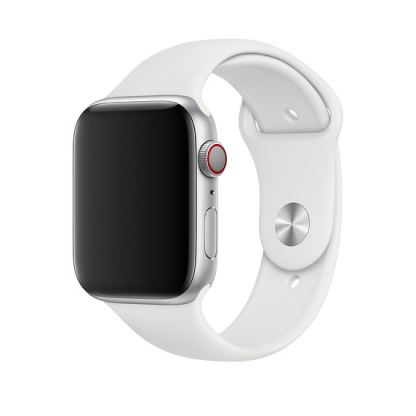 Apple Sport Band M/L - оригинална силиконова каишка за Apple Watch 42мм, 44мм (бял) (bulk)