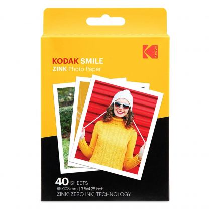 Kodak Zink 3x4 Inch Paper - хартия за фотоапарати и принтери Kodak (40 бр.)