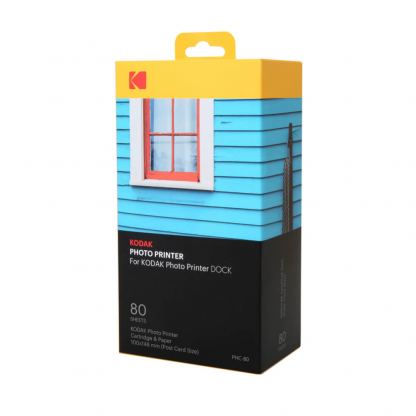 Kodak Photo Printer Dock Cartridge - касета с хартия за фотопринтер Kodak Photo Printer Dock (80 бр.)