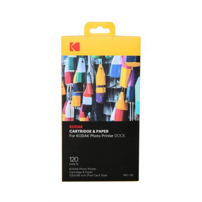 Kodak Photo Printer Dock Cartridge - касета с хартия за фотопринтер Kodak Photo Printer Dock (120 бр.)