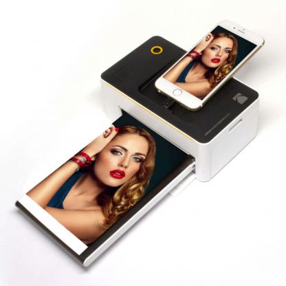 Kodak Photo Printer Dock - мобилен принтер за снимки с док станция за смартфон (бял)
