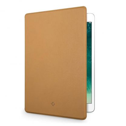 TwelveSouth SurfacePad - дизайнерски луксозен кожен калъф с поставка за iPro 12.9, iPad Pro 12.9 (2017) (кафяв)