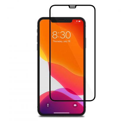 Moshi IonGlass - стъклено защитно покритие за целия дисплей на iPhone 11 Pro Max, iPhone XS Max (прозрачен-черен)