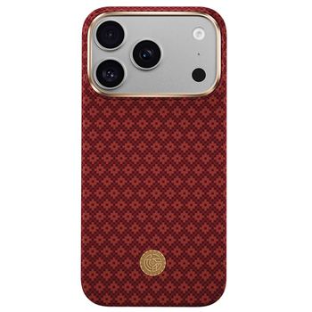 Кевларен кейс с MagSafe за iPhone 18 Pro, iPhone 17 Pro - Benks ArmorGrid ArmorAir Magnetic Kevlar Metal Frame Case 600D (red)