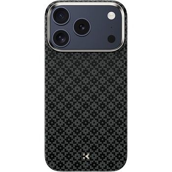 Кевларен кейс с MagSafe за iPhone 18 Pro, iPhone 17 Pro - Benks ArmorGrid ArmorAir Magnetic Kevlar Metal Frame Case 600D (black)
