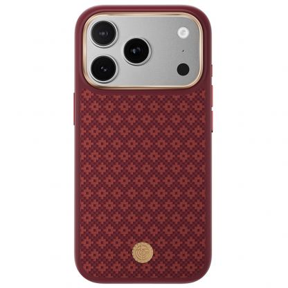 Удароустойчив кевларен кейс с MagSafe за iPhone 18 Pro, iPhone 17 Pro - Benks Magnetic Armor Pro Armor Grid Kevlar Metal Frame 600D Camera Control Button Case (red)