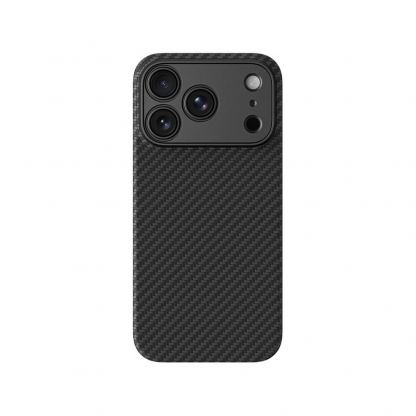 Кевларен кейс с MagSafe за iPhone 18 Pro - AmazingThing Titan Max Aramid Fiber with Camera Cover MagSafe Case (черен)