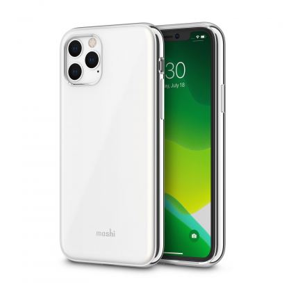 Moshi iGlaze SnapTo&#170; Case - хибриден удароустойчив кейс за iPhone 11 Pro (бял)