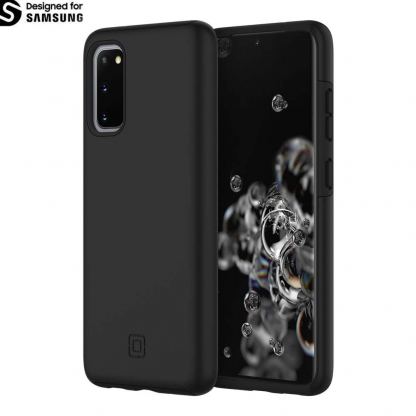 Incipio DualPro Case - удароустойчив хибриден кейс за Samsung Galaxy S20 (черен)