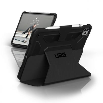 Urban Armor Gear Metropolis Folio Case - удароустойчив хибриден кейс от най-висок клас за iPad Pro 12.9 (2020) (черен)