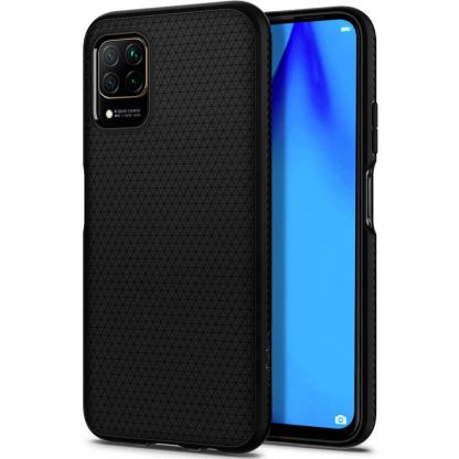 Spigen Liquid Air Case - тънък силиконов (TPU) калъф за Huawei P40 Lite (черен-мат) 