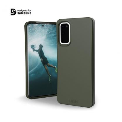 Urban Armor Gear Biodegradeable Outback Case - удароустойчив рециклируем кейс за Samsung Galaxy S20 (зелен)