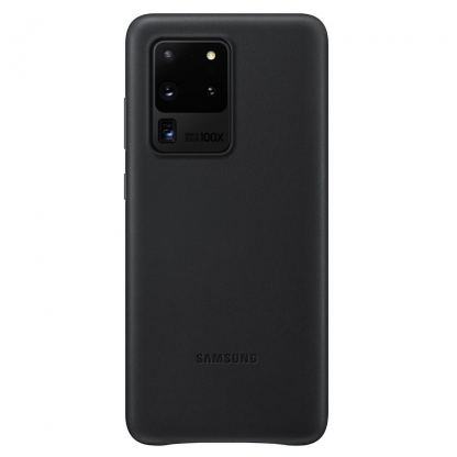 Samsung Leather Cover EF-VG988LBEGEU - оригинален кожен калъф (естествена кожа) за Samsung Galaxy S20 Ultra (черен)