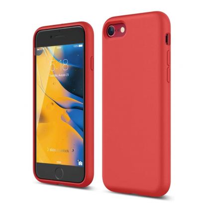 Elago Silicone Case - качествен силиконов (TPU) калъф за iPhone SE (2020), iPhone 8, iPhone 7 (червен)