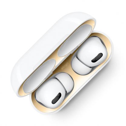 Elago AirPods Pro Dust Guard 18K Gold Plated - комплект метални предпазители против прах за Apple AirPods Pro (златист)