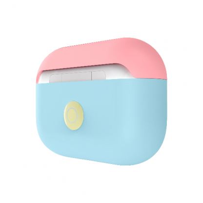 SwitchEasy Colors Duo Caps Case - силиконов калъф за Apple Airpods Pro (светлосин-розов)