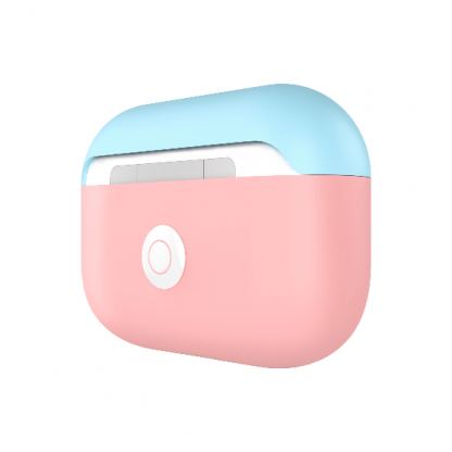 SwitchEasy Colors Duo Caps Case - силиконов калъф за Apple Airpods Pro (розов-светлосин) 