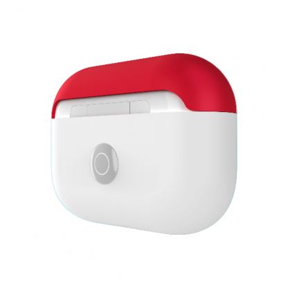 SwitchEasy Colors Duo Caps Case - силиконов калъф за Apple Airpods Pro (бял-червен) 