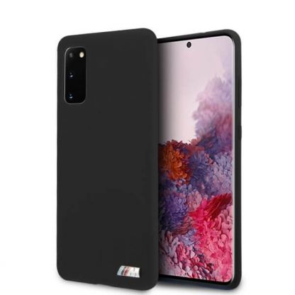 BMW Signature Silicone Hard Case - твърд силиконов кейс за Samsung Galaxy S20 (черен)
