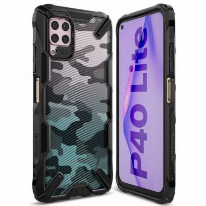 Ringke Fusion X Case - хибриден удароустойчив кейс за Huawei P40 Lite (черен)