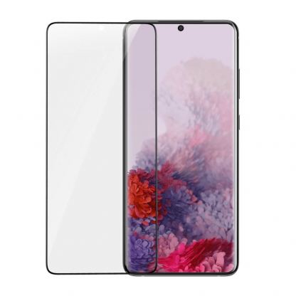Baseus Full Screen Curved Soft Screen Protector - извито защитно покритие с черна рамка за целия дисплей на Samsung Galaxy S20 Ultra (два броя)