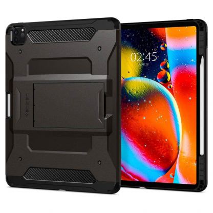 Spigen Tough Armor Pro Case - хибриден кейс с най-висока степен на защита за iPad Pro 11 (2020) (тъмносив)