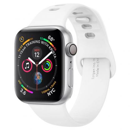 Spigen Air Fit Band - силиконова каишка за Apple Watch 42мм, 44мм (бял)
