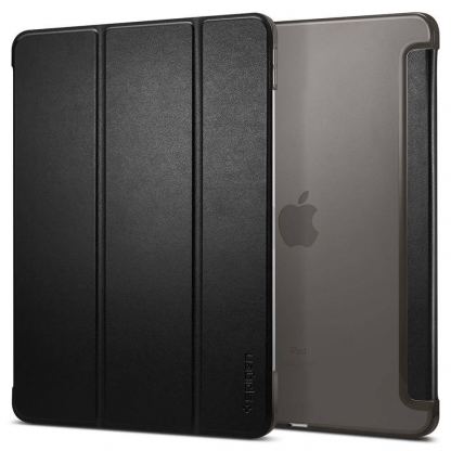 Spigen Case Smart Fold - кожен кейс и поставка за iPad Pro 12.9 (2020) (черен)