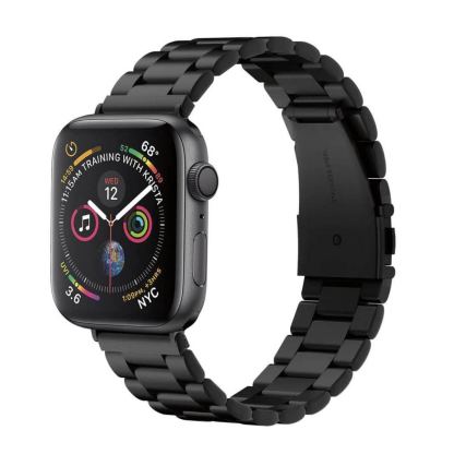 Spigen Modern Fit Band - стоманена каишка за Apple Watch 42mm, 44mm (черен)