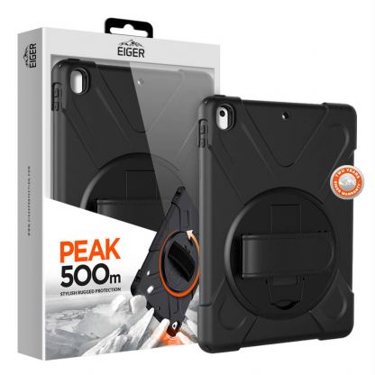 Eiger Peak 500m Case - удароустойчив хибриден кейс от най-висок клас за iPad Air 3 (2019), iPad Pro 10.5 (2017) (черен)